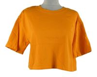 Dámské oranžové crop tričko Zara 