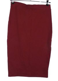 Dámská vínová pouzdrová midi sukně Oodji 