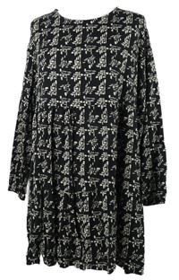 Dámské černo-smetanové vzorované šaty Diverse 