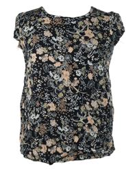 Dámská černo-béžová květovaná halenka Dorothy Perkins 