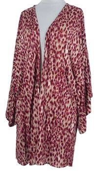 Dámský vínovo-pudrový vzorovaný těhotenský cardigán Asos 