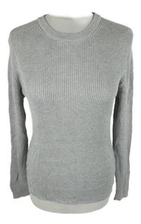 Dámský šedý žebrovaný svetr Primark 