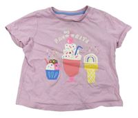 Růžové tričko se zmrzlinami M&S