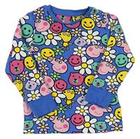 Modré květinové triko s Peppa pig zn. Next