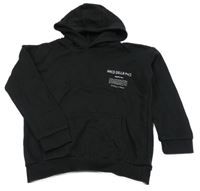 Černá mikina s nápisem a kapucí Lupilu