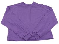 Fialová crop mikina H&M