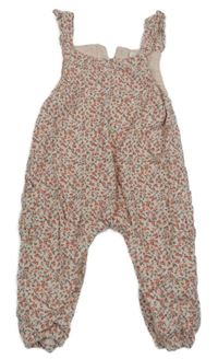 Světlerůžové květinové podšité laclové manšestráky Next