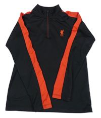 Černo-červená fotbalová propínací mikina FC Liverpool