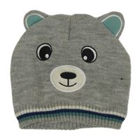 Šedá čepice s medvědem Crane