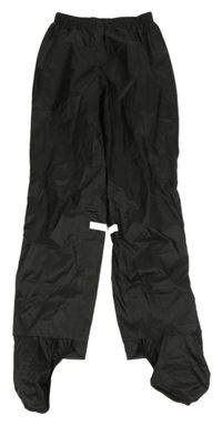 Černé šusťákové nepromokavé kalhoty Decathlon