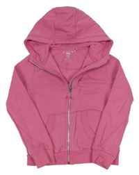 Růžová propínací mikina s kapucí F&F