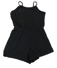 Černý bavlněný kraťasový overal C&A