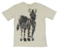 Smetanové tričko se zebrou H&M