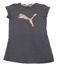 Šedé tričko s logem Puma