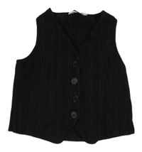 Černá pruhovaná slavnostní vesta F&F