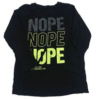 Černé triko s nápisem Y.F.K.