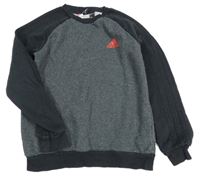 Černo-tmavošedá mikina Adidas