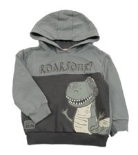 Šedo-tmavošedá mikina s Rexem a kapucí zn. George