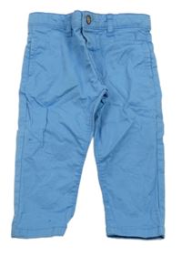 Modré plátěné chino kalhoty Sfera