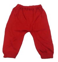 Červené pletené kalhoty 