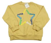 Nové - Okrová mikina s hvězdou z nápisů M&S