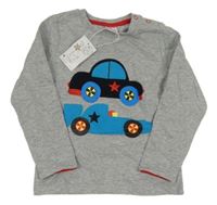 Nové - Šedé triko s autem 