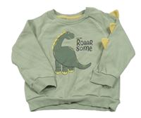 Světlezelená mikina s dinosaurem Ergee 