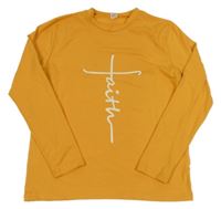 Pomerančové triko s nápisem