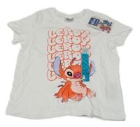 Nové - Bílé tričko se Stitchem Disney