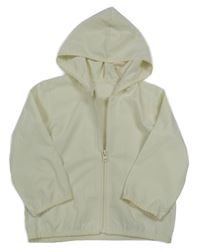 Smetanová šusťáková lehká bunda s kapucí Shein