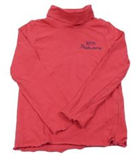 Tmavorůžový rolák s tučňáky Lupilu