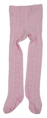 Růžové punčocháče se srdíčky 