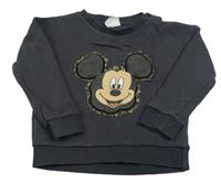 Tmavošedá mikina s Mickeym zn. Disney