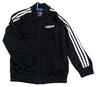 Černá propínací sportovní mikina s logem Adidas