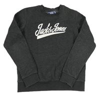 Tmavošedá mikina s logem Jack & Jones