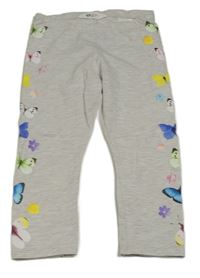 Šedé capri legíny s motýlky H&M