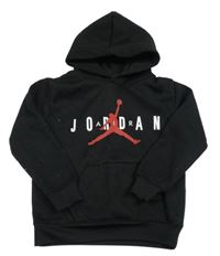 Černá mikina s kapucí a logem Nike Jordan 
