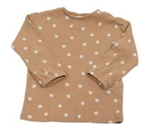 Starorůžové žebrované triko s puntíky M&S