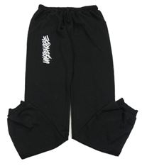 Černé cuff tepláky s nápisem vel. 180