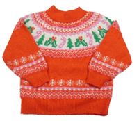 Červený svetr se vzorem Tu