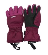 Malinovo-růžové funkční šusťákové prstové rukavice Wed´ze