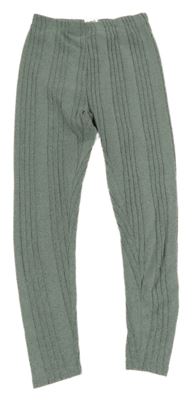 Světlezelenošedé žebrované legíny Shein