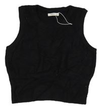 Nové - Černá svetrová crop vesta Reserved 