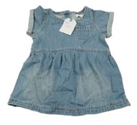 Nové - Modré riflové košilové šaty s kapsou Next