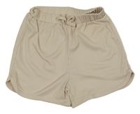 Béžové žebrované kraťasy 