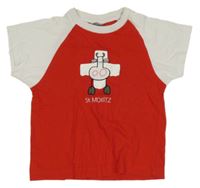 Červeno-bílé tričko s kravičkou 