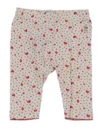 Bílé legíny se srdíčky 