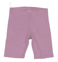 Světlerůžové žebrované elastické kraťasy C&A