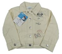 Nové - Smetanová riflová bunda s Minnií Disney 