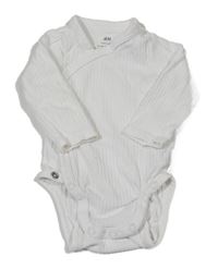 Bílé žebrované body H&M